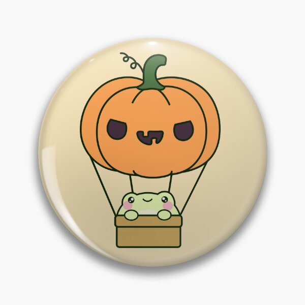 Item preview, Halloween pumpkin Hot Air Balloon Cute frog designed and sold by GaemGlomDesign.