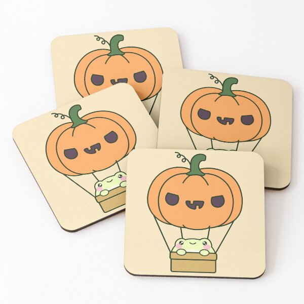 Item preview, Halloween pumpkin Hot Air Balloon Cute frog designed and sold by GaemGlomDesign.