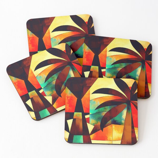 Item preview, Cubist Tropics, Palm Trees in Vivid Hues designed and sold by Liscar95.