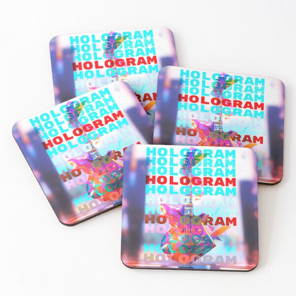Item preview, Hologram Guitar Sticker Artwork by ZeesDesign on Redbubble designed and sold by ZEESDESIGN.