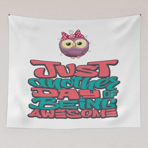 Item preview, Cute Purple Owl Bow Just Another Day Being Awesome  designed and sold by ProjectX23.