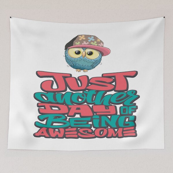 Item preview, Cute Hip Hop Owl Just Another Day Being Awesome  designed and sold by ProjectX23.