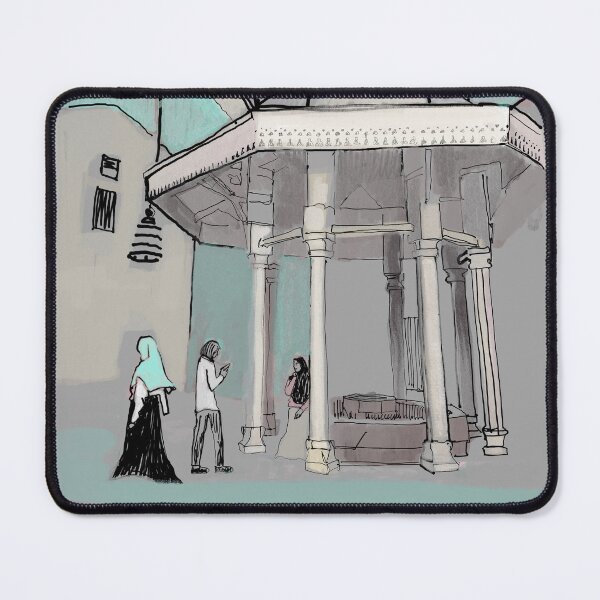 Item preview, Cairo: women in the courtyard-turquoise designed and sold by OlgaMundi.