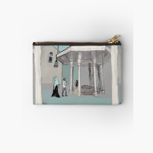 Item preview, Cairo: women in the courtyard-turquoise designed and sold by OlgaMundi.