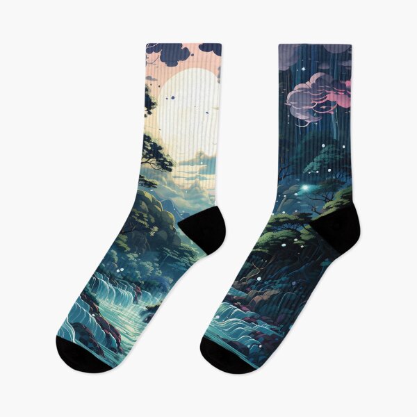 Item preview, A fantasy landscape with a waterfall and a waterfall designed and sold by Nickyayee.