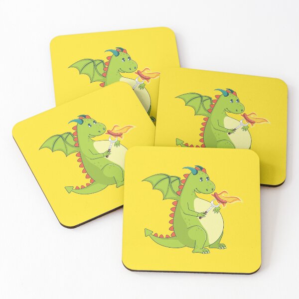 Item preview, Green dragon with grilled sausage designed and sold by AnnArtshock.
