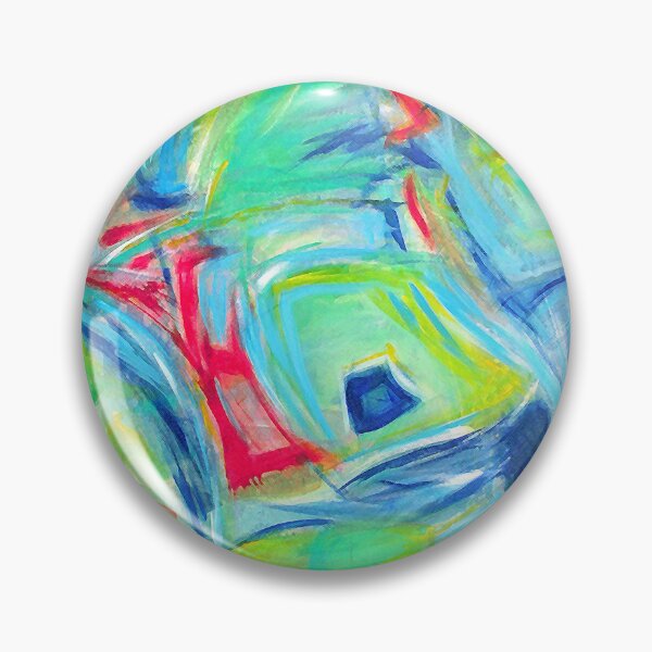 Item preview, Abstract Painting Clouds Sky Expressive Colors Green Blue Red Vibrant Happy Effects and Textures designed and sold by InfinityDsigns.