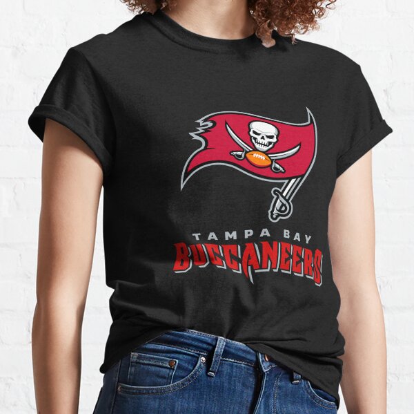 deadmansupplyco Vintage Football - Tampa Bay Buccaneers (Orange Buccaneers Wordmark) T-Shirt