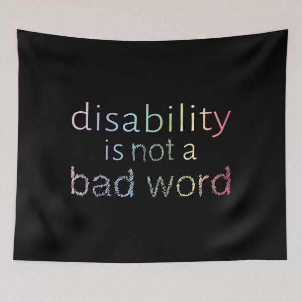 Item preview, Disability is Not a Bad Word - Pastel Rainbow 	 designed and sold by pecpedaayn24.