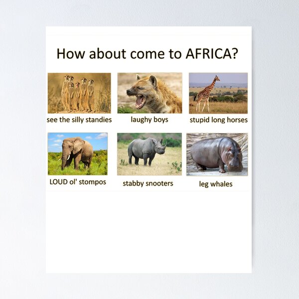 Item preview, Silly Animal Names - Africa designed and sold by Combat Design.