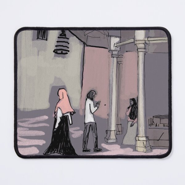 Item preview, Cairo: women in the courtyard-purple designed and sold by OlgaMundi.