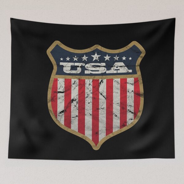 Item preview, USA Vintage white  Cool USA Flag Vintage T-Shirt designed and sold by EagmianPheolea.