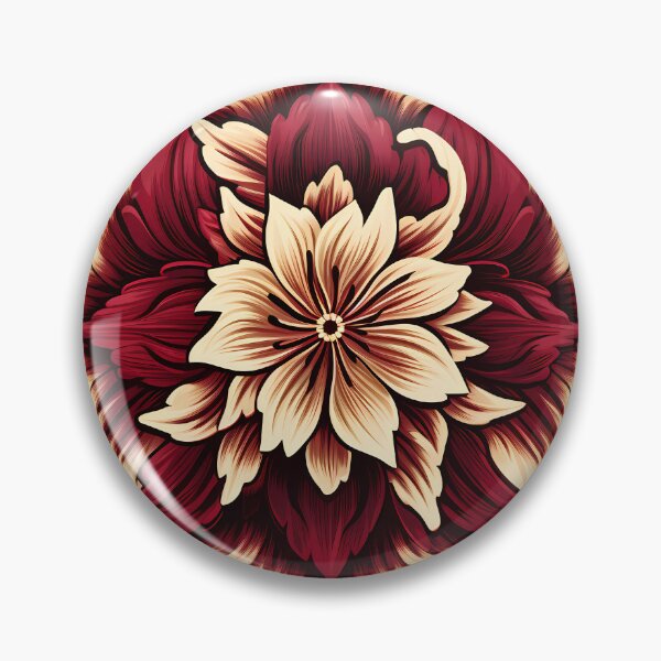Item preview, Burgundy Large Flower Pattern designed and sold by HouseOfRosy.