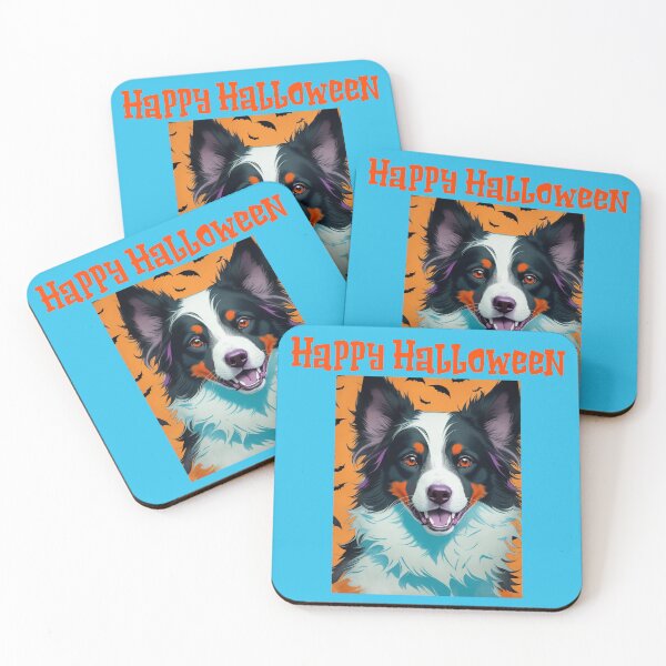 Item preview, "Halloween Howl in Boho Style: Border Collie's Magical Parade" #Halloween, #Border Collie designed and sold by Thehobbiehouse.