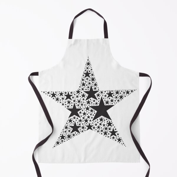 Item preview, Large 5 Pointed Star Made of Multiple Stars Black and White Retro designed and sold by InfinityDsigns.