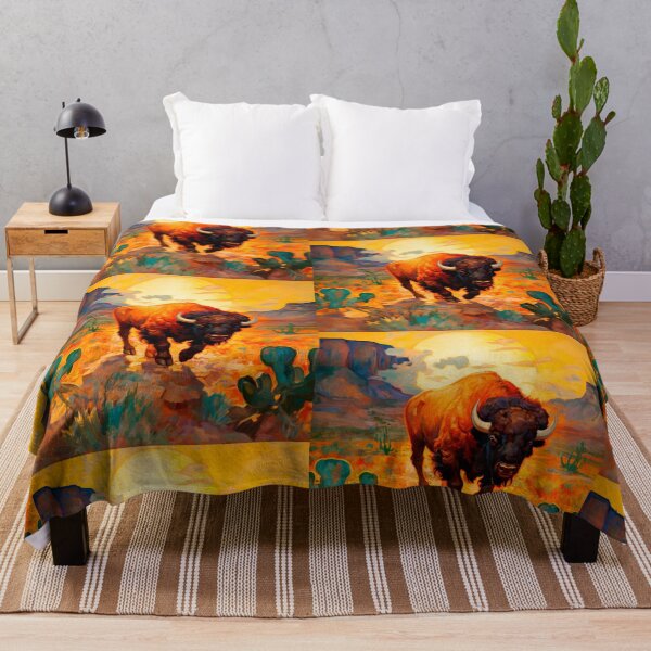 Item preview, Bison running designed and sold by ArtMysterious.