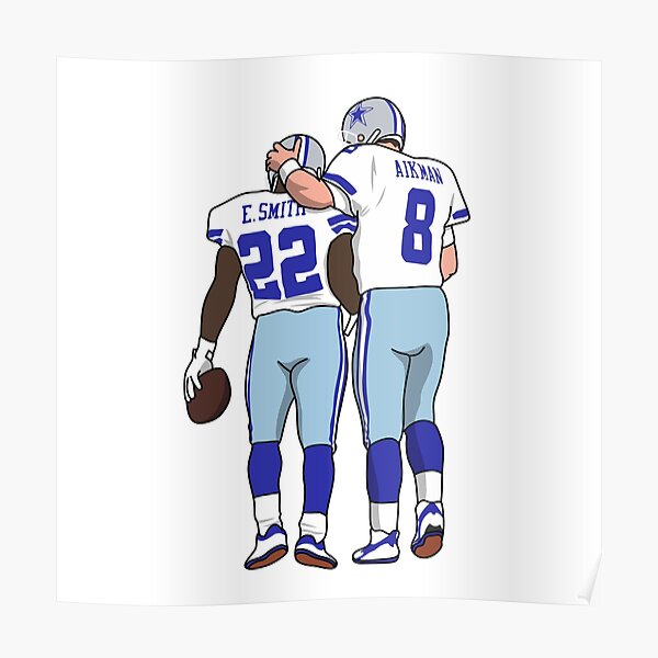 Trio Dallas Cowboys Art Print Aikman Irvin Smith -    Dallas cowboys  players, Dallas cowboys football team, Dallas cowboys football