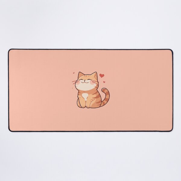 Item preview, kawaii cute orange tabby cat loves you designed and sold by EmeraldeaArt.
