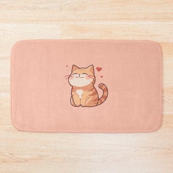 Item preview, kawaii cute orange tabby cat loves you designed and sold by EmeraldeaArt.