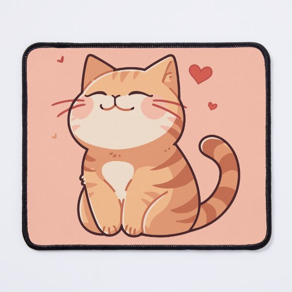 Item preview, kawaii cute orange tabby cat loves you designed and sold by EmeraldeaArt.