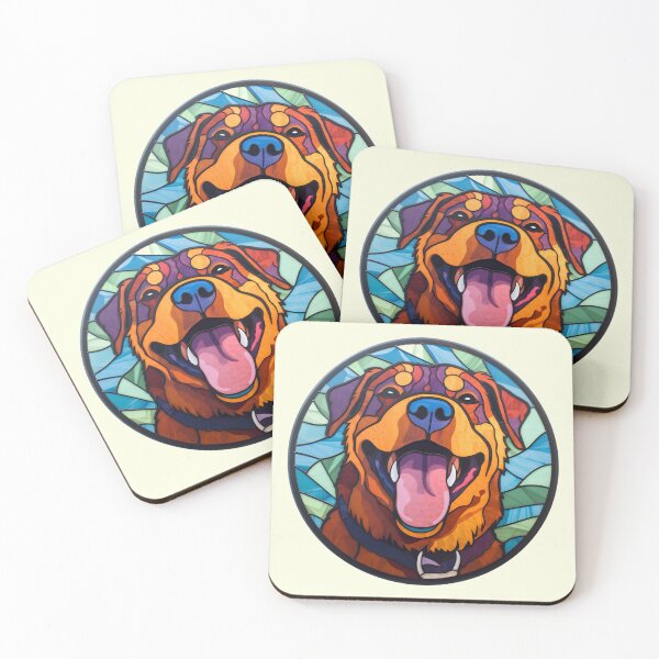 Item preview, Stained Glass Dogs 14 designed and sold by marknprints.