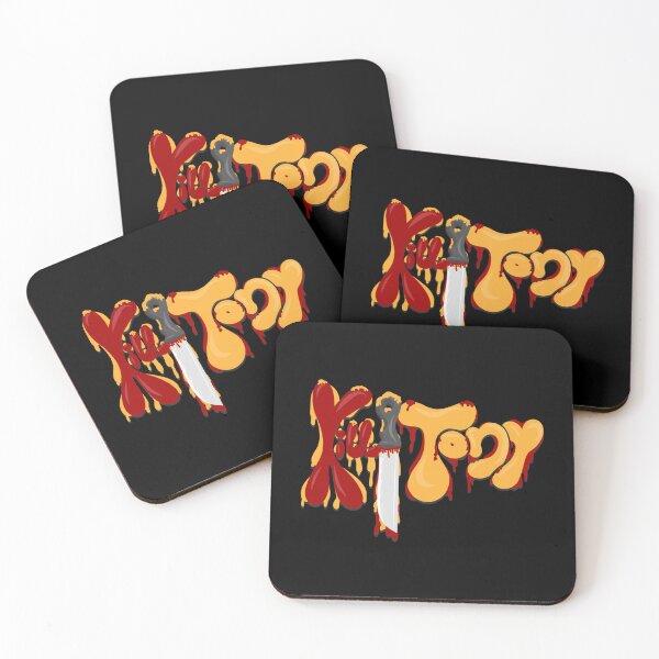 Item preview, Kill Tony Bubble Logo With a Knife in Red & Yellow Theme (Black) designed and sold by Kill Tony Fan Designs.