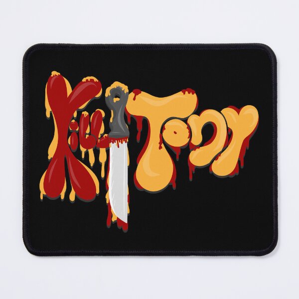 Item preview, Kill Tony Bubble Logo With a Knife in Red & Yellow Theme (Black) designed and sold by Kill Tony Fan Designs.