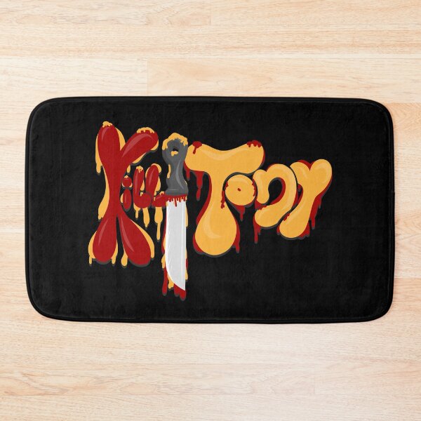 Item preview, Kill Tony Bubble Logo With a Knife in Red & Yellow Theme (Black) designed and sold by Kill Tony Fan Designs.