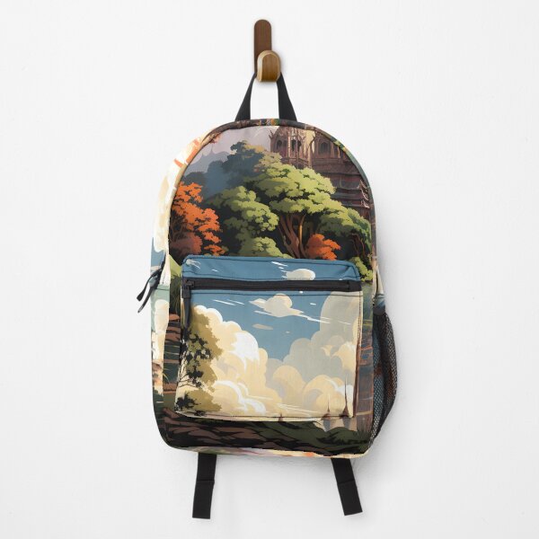 Item preview, A beautiful landscape with a temples and trees designed and sold by Nickyayee.