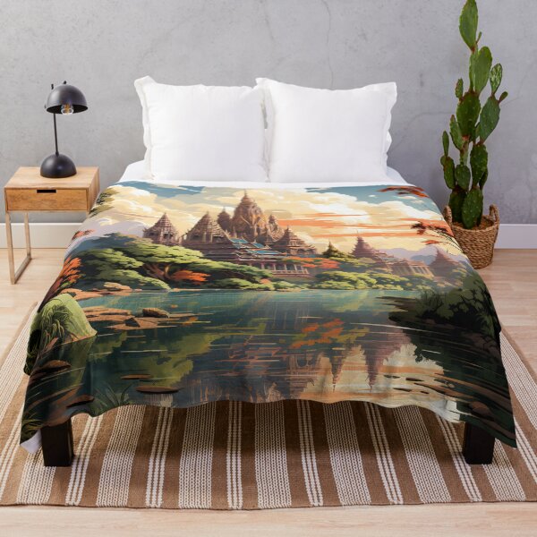 Item preview, A beautiful landscape with a temples and trees designed and sold by Nickyayee.