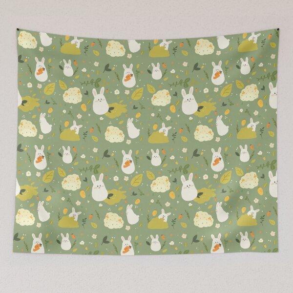 Item preview, Adorable seamless rabbit pattern designed and sold by kumi99.