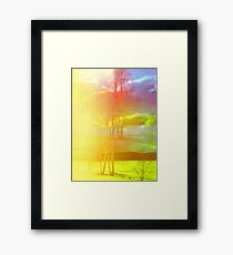 Psychedelic Swedish Landscape Framed Print