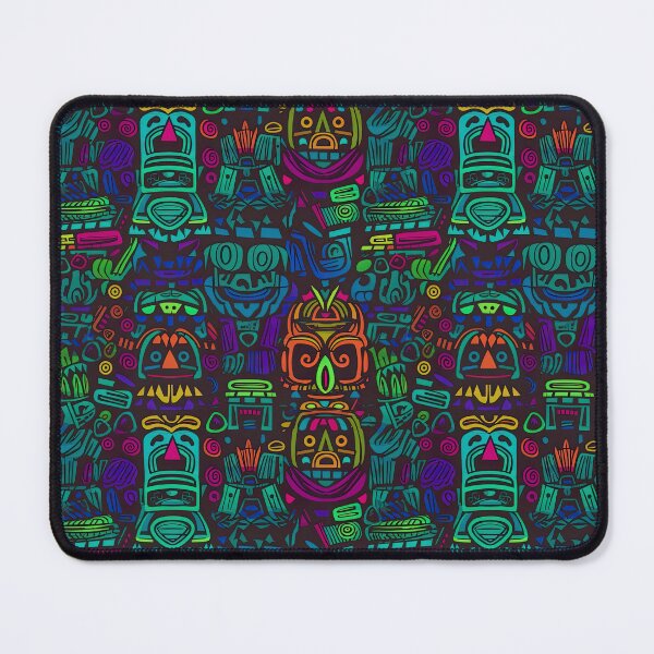 Item preview, Blacklight Abstract Tiki Tile 01 designed and sold by GloriousIdiot.
