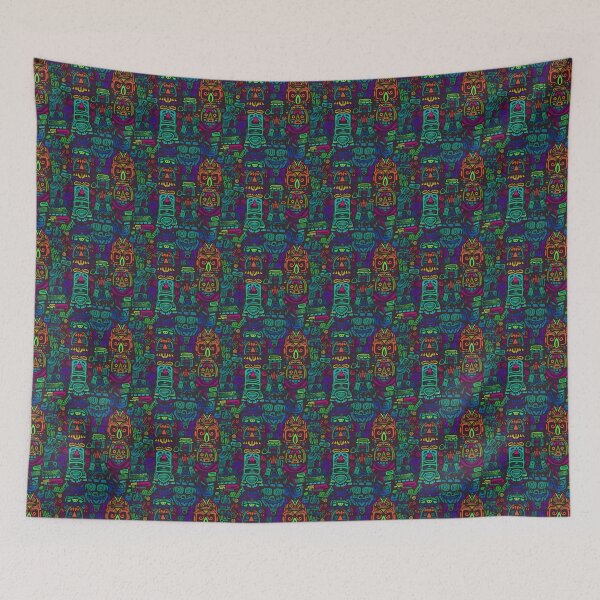 Item preview, Blacklight Abstract Tiki Tile 01 designed and sold by GloriousIdiot.