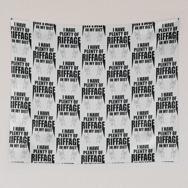 Item preview, I have plenty of riffage in my diet (black design #1) designed and sold by LostintheLines.