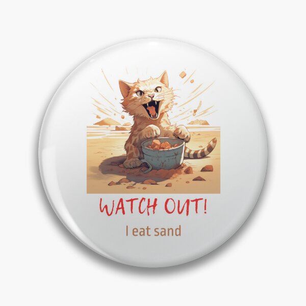 Item preview, I eat sand funny cat designed and sold by Lab4YourStyle.