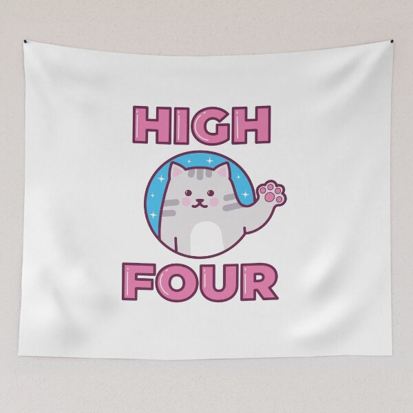 Item preview, cute kawaii kitten doing high five using paws designed and sold by onieku.
