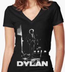 dylan on black Women's Fitted V-Neck T-Shirt