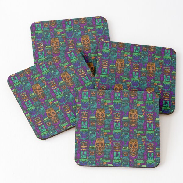 Item preview, Blacklight Abstract Tiki Tile 02 designed and sold by GloriousIdiot.