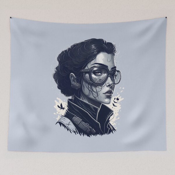 Item preview, Female Pilot Woman Portrait Steampunk Aesthetic designed and sold by SoccaTamam.