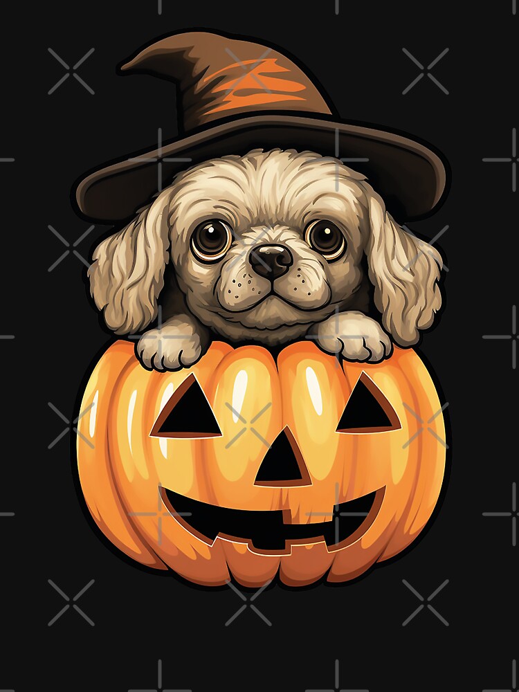 Discover Halloween Poodle Puppy Cute Pumpkin Classic T-Shirt