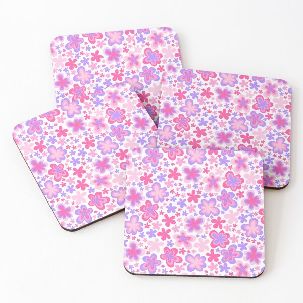 Item preview, barbie pink lilac big cute florals barbiecore flowers super retro groovy 60s 70s y2k 2000s designed and sold by blomastudios.