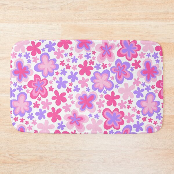 Item preview, barbie pink lilac big cute florals barbiecore flowers super retro groovy 60s 70s y2k 2000s designed and sold by blomastudios.