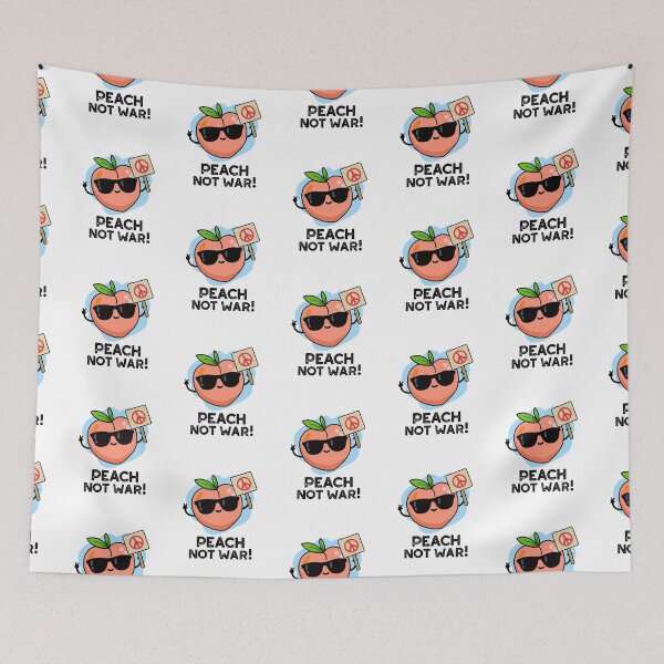 Item preview, Peach Not War Funny Fruit Puns  designed and sold by punnybone.