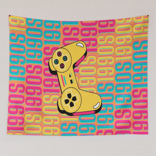 Item preview, 1990s retro design 3 - Orange Background designed and sold by PunjabanJatti.