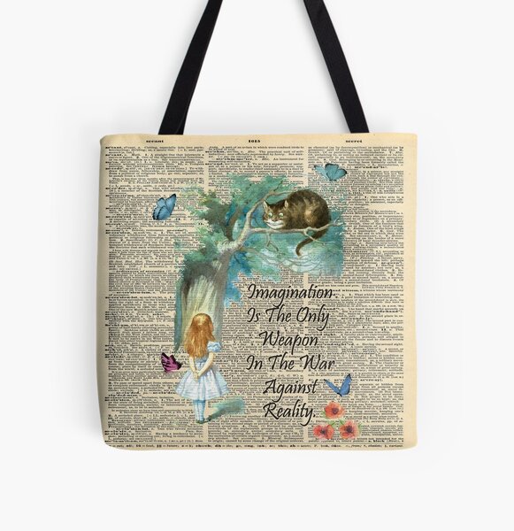 Alice Turquoise Book Tote Bag