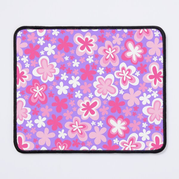 Item preview, barbie lilac purple hot pink big cute florals barbiecore flowers super retro groovy 60s 70s y2k 2000s designed and sold by blomastudios.