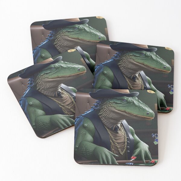 Item preview, Poker Playing Alligator Popart designed and sold by ShopSunday.