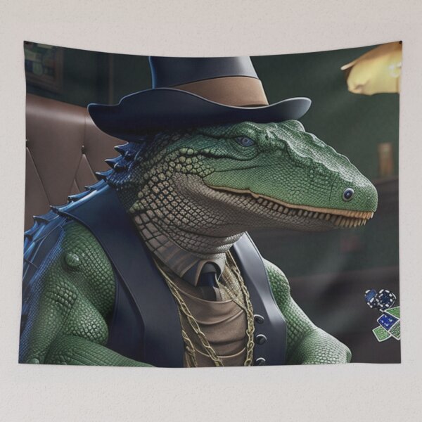 Item preview, Poker Playing Alligator Popart designed and sold by ShopSunday.