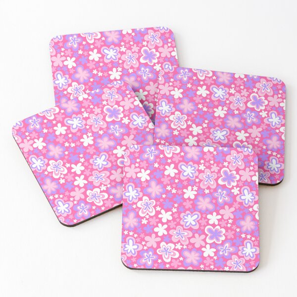Item preview, barbie hot pink big cute florals barbiecore flowers super retro groovy 60s 70s y2k 2000s designed and sold by blomastudios.